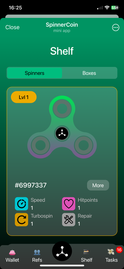 افزایش لول در spinner coin