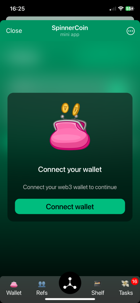 اتصال به کیف پول