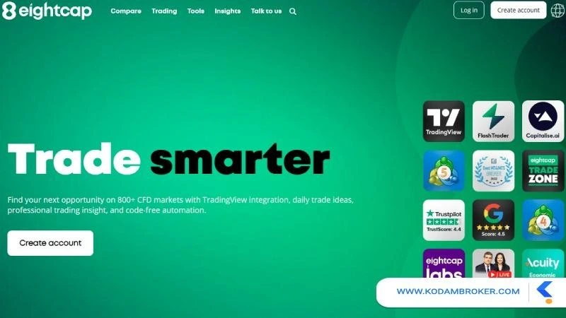 Eightcap بهترین بروکر برای تریدینگ ویو