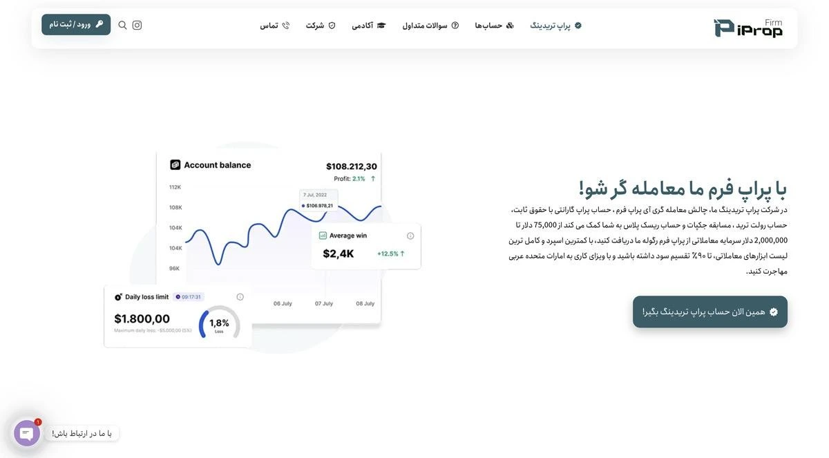 حساب پراپ گارانتی iPropFirm