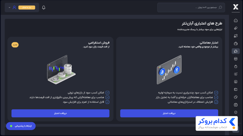 طرح های اعتباری صرافی آبان تتر