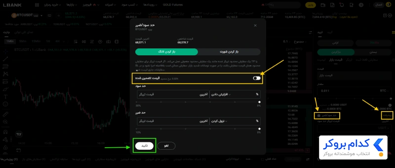نحوه فعال‌سازی گام‌به‌گام قابلیت Guaranteed TP/SL